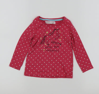 Minoti Girls Pink   Basic T-Shirt Size 18-24 Months