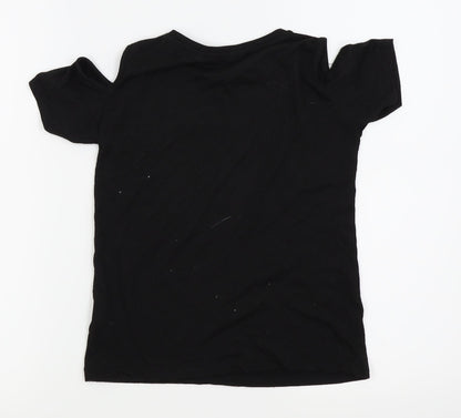 Primark Girls Black Houndstooth  Basic Tank Size 8-9 Years