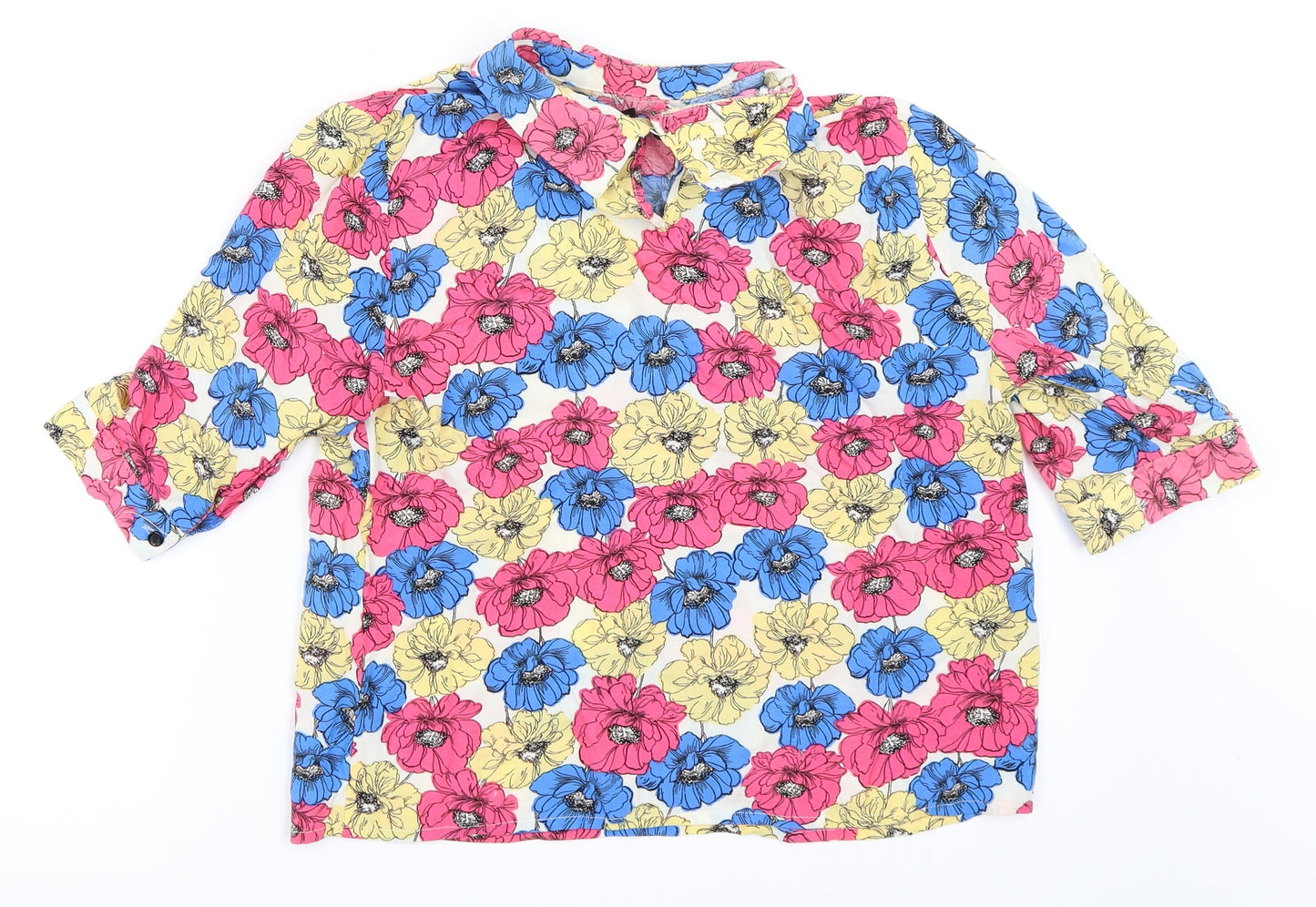 Atmosphere Womens Pink Floral  Basic Blouse Size 12