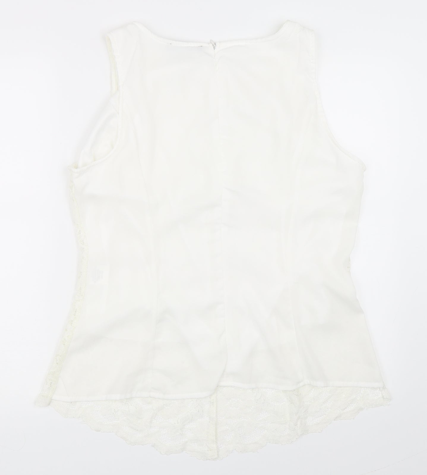 Womens UK Size XL Yoins Ivory Basic Blouse