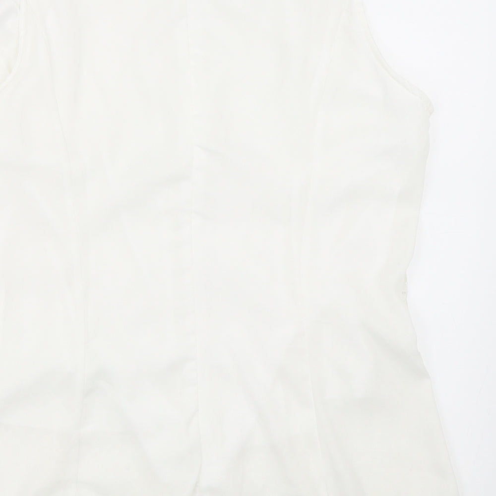 Womens UK Size XL Yoins Ivory Basic Blouse