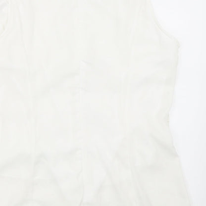 Womens UK Size XL Yoins Ivory Basic Blouse