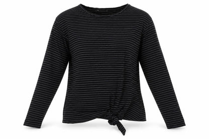 Womens UK Size 8 Warehouse Black Basic T-Shirt