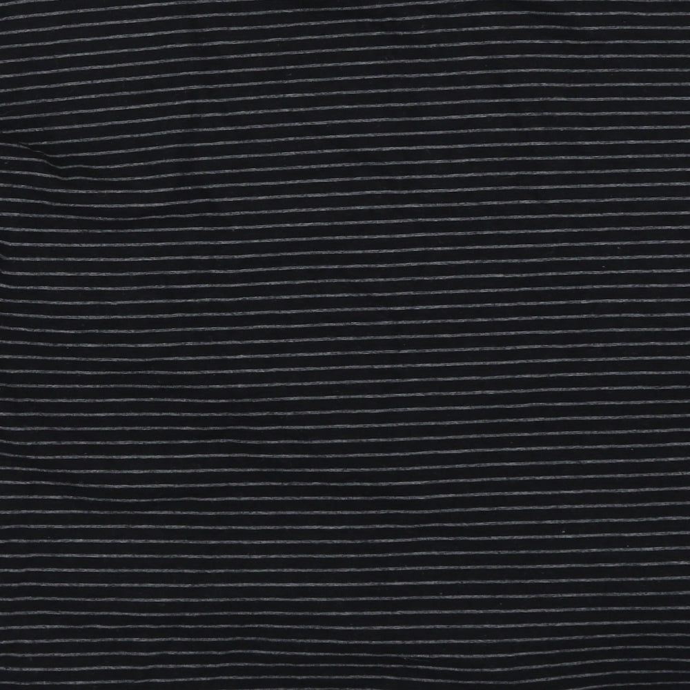 Womens UK Size 8 Warehouse Black Basic T-Shirt