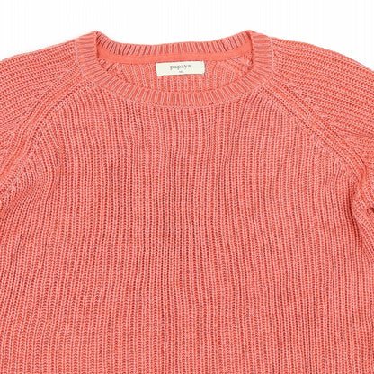 Papaya Womens Pink   Pullover Jumper Size M
