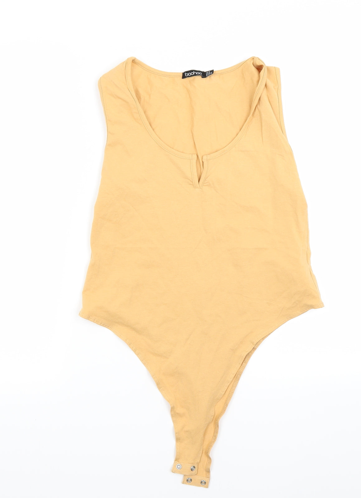 Womens UK Size 14 Boohoo Orange Basic Tank