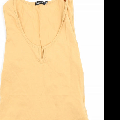 Womens UK Size 14 Boohoo Orange Basic Tank