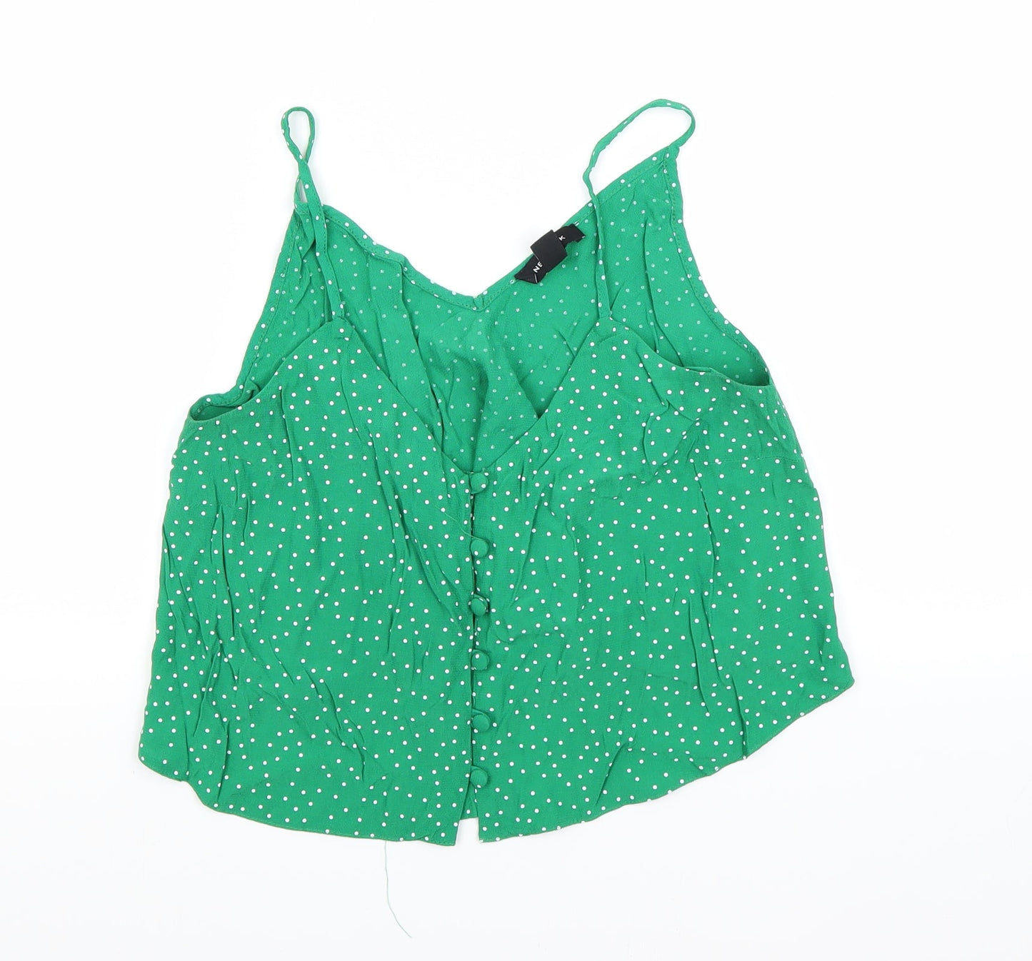 Womens UK Size 10 New Look Green Cropped Tank