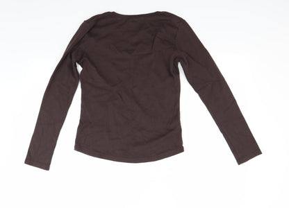 Papaya Womens Brown   Pullover Sweatshirt Size 14