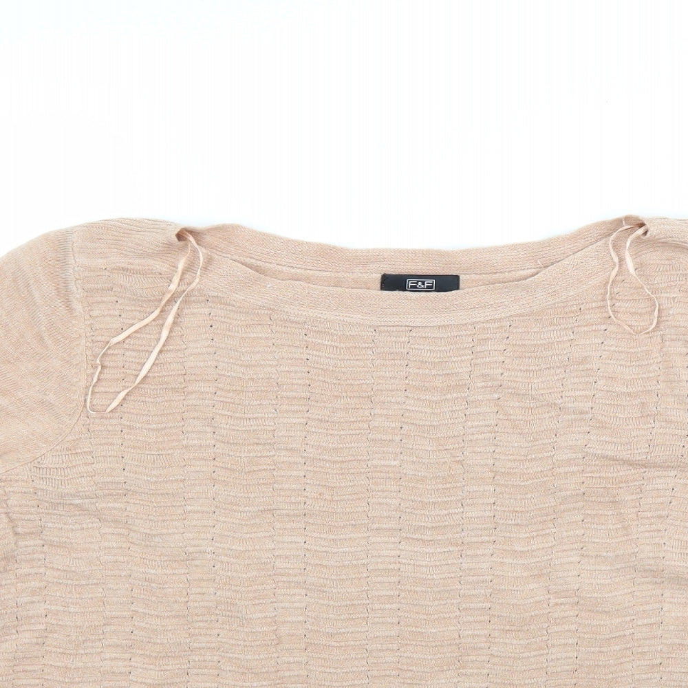 &F Womens Brown   Pullover Jumper Size 14