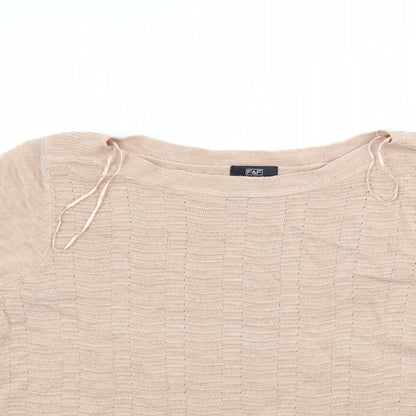 &F Womens Brown   Pullover Jumper Size 14