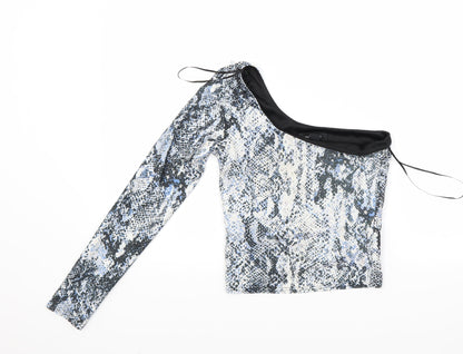 Womens UK Size 8 New Look Multicoloured Cropped Blouse