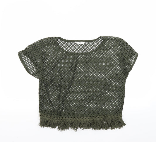 MNG Womens Green   Basic T-Shirt Size S