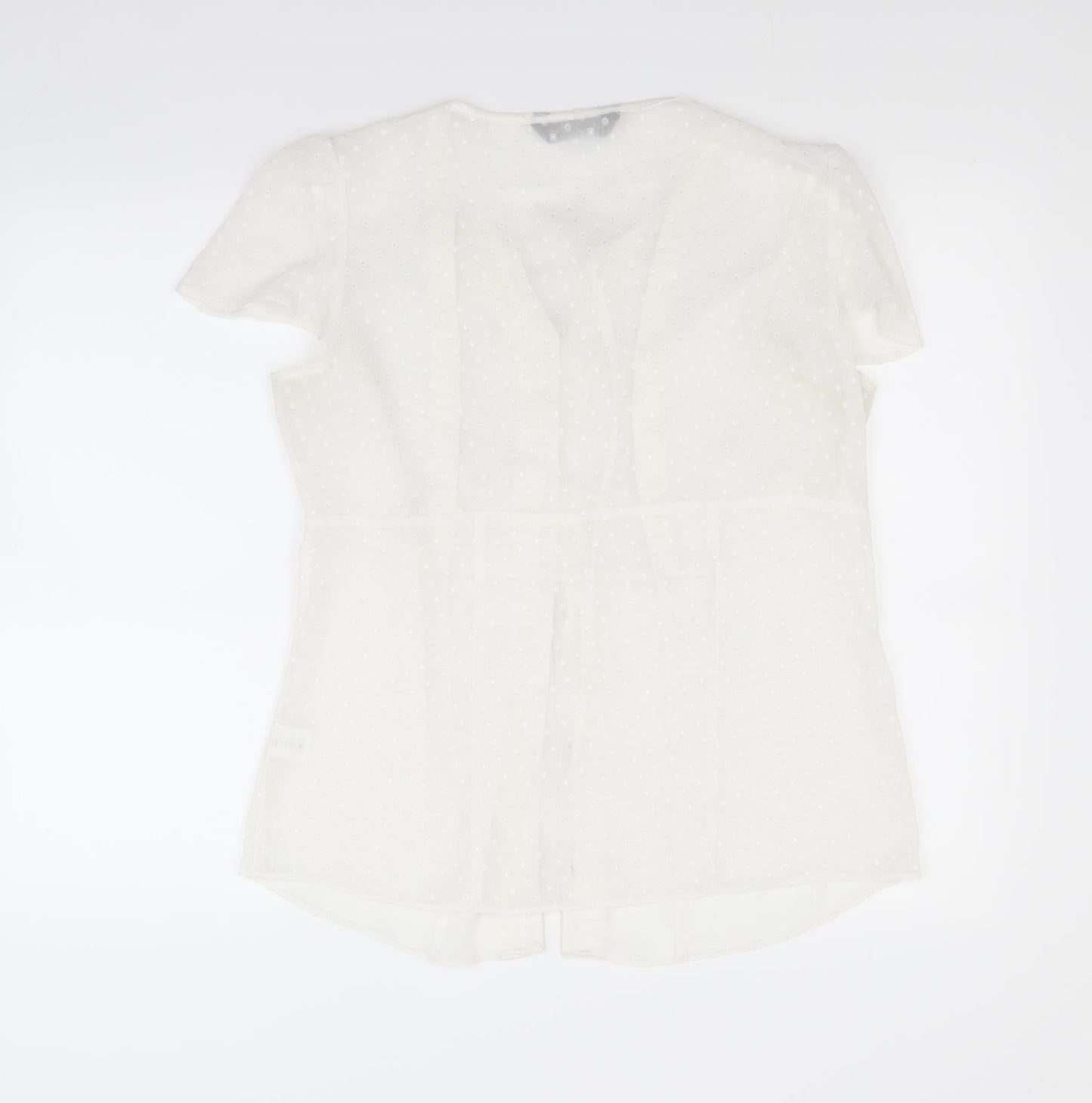 jonana Womens White   Basic Button-Up Size 12