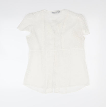 jonana Womens White   Basic Button-Up Size 12