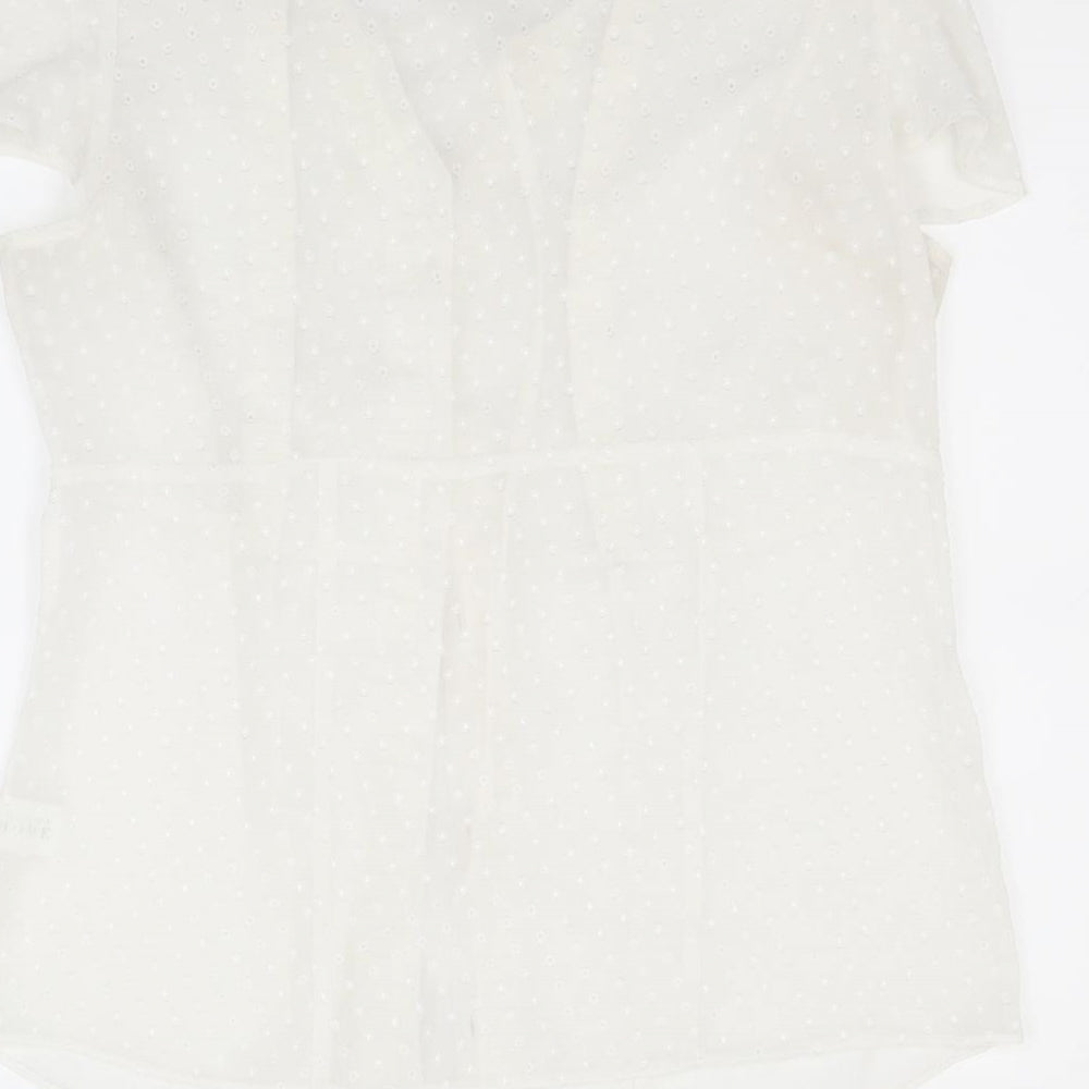 jonana Womens White   Basic Button-Up Size 12