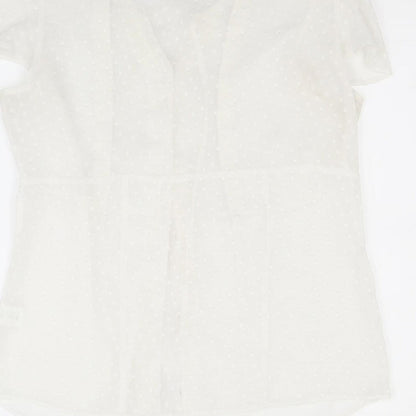jonana Womens White   Basic Button-Up Size 12