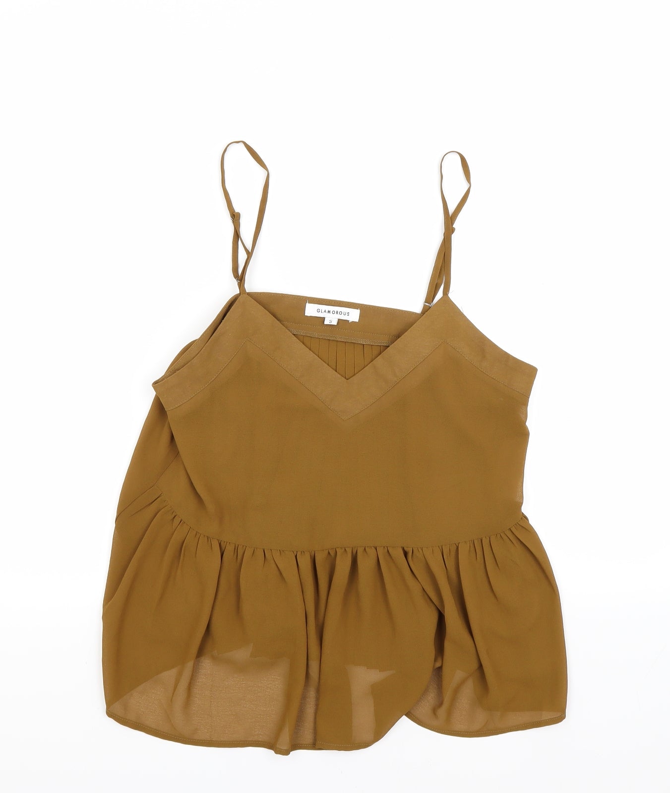 Womens UK Size S Glamorous Brown Basic Blouse