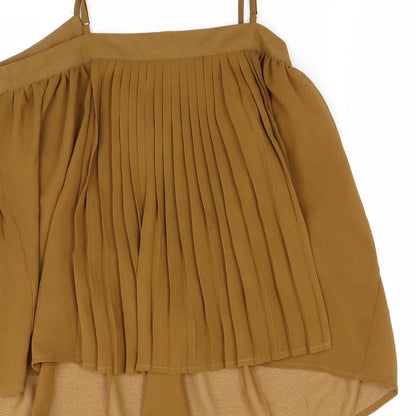 Womens UK Size S Glamorous Brown Basic Blouse