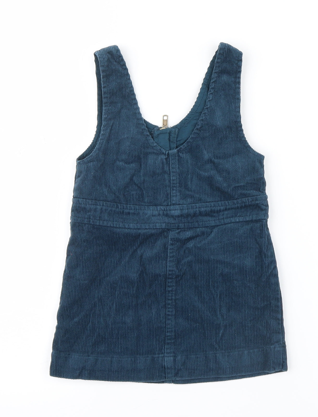 Art Class Girls Blue  Velvet Pinafore/Dungaree Dress  Size 2 Years