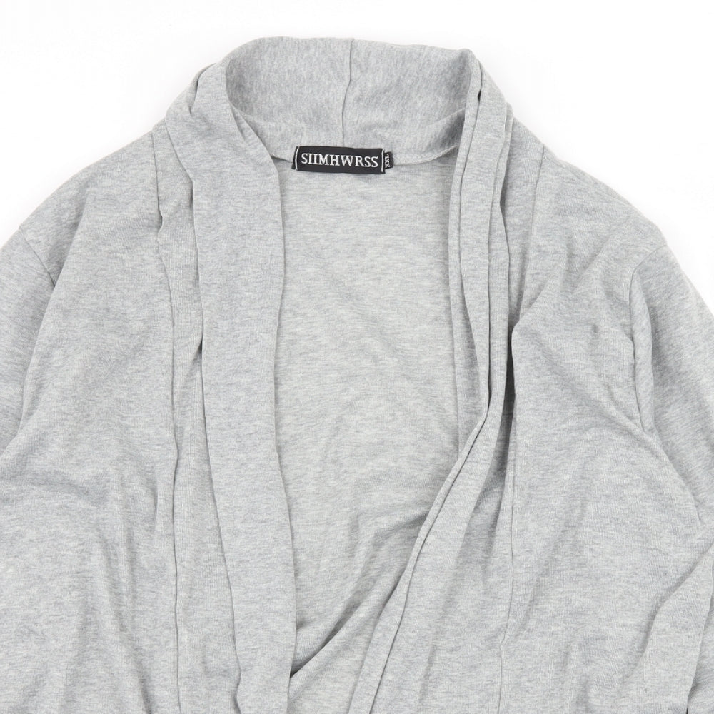 Siimhwrss Womens Grey  Jersey Cardigan Jumper Size 2XL