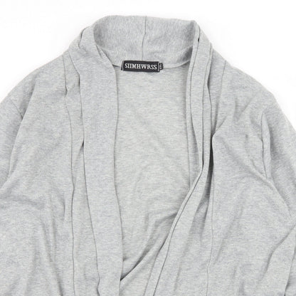 Siimhwrss Womens Grey  Jersey Cardigan Jumper Size 2XL