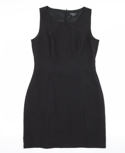 Papaya Womens Black Striped  A-Line  Size 12