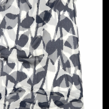 NEXT Womens Grey Geometric  A-Line  Size 12  - Sheer