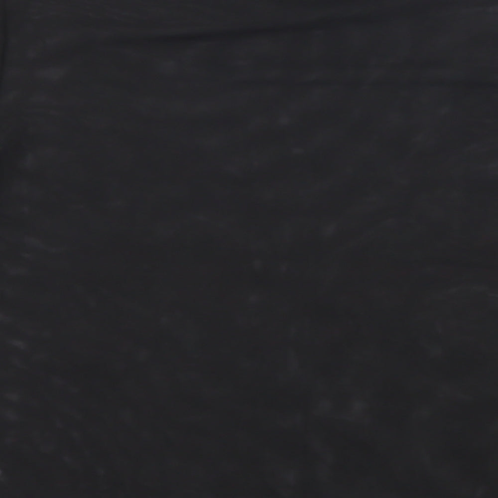 Primark Womens Black Floral Mesh Basic T-Shirt Size 12