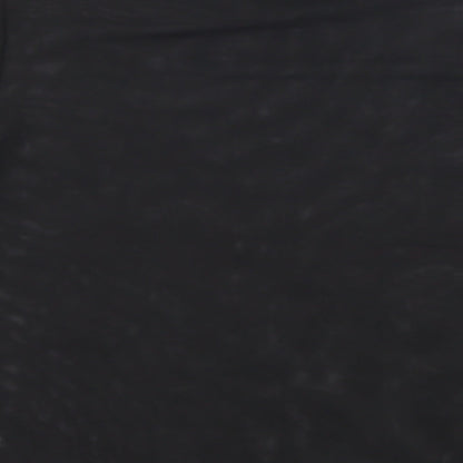 Primark Womens Black Floral Mesh Basic T-Shirt Size 12