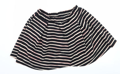 NEXT Womens Black Striped  Flare Skirt Size 14