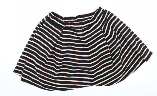 NEXT Womens Black Striped  Flare Skirt Size 14
