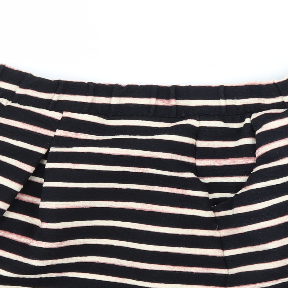 NEXT Womens Black Striped  Flare Skirt Size 14
