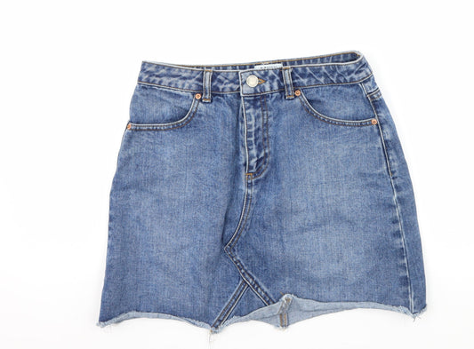 Miss Selfridge Womens Blue  Denim A-Line Skirt Size 10