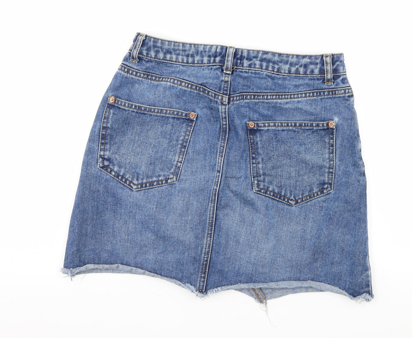 Miss Selfridge Womens Blue  Denim A-Line Skirt Size 10