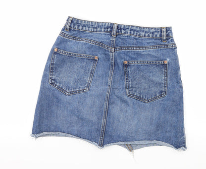 Miss Selfridge Womens Blue  Denim A-Line Skirt Size 10