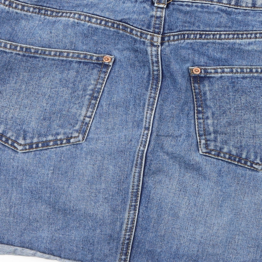 Miss Selfridge Womens Blue  Denim A-Line Skirt Size 10