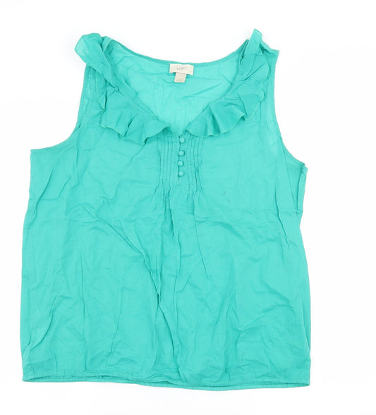LOFT Womens Green   Basic Blouse Size L