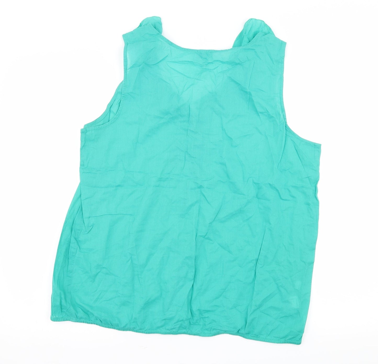 Womens UK Size L LOFT Green Basic Blouse