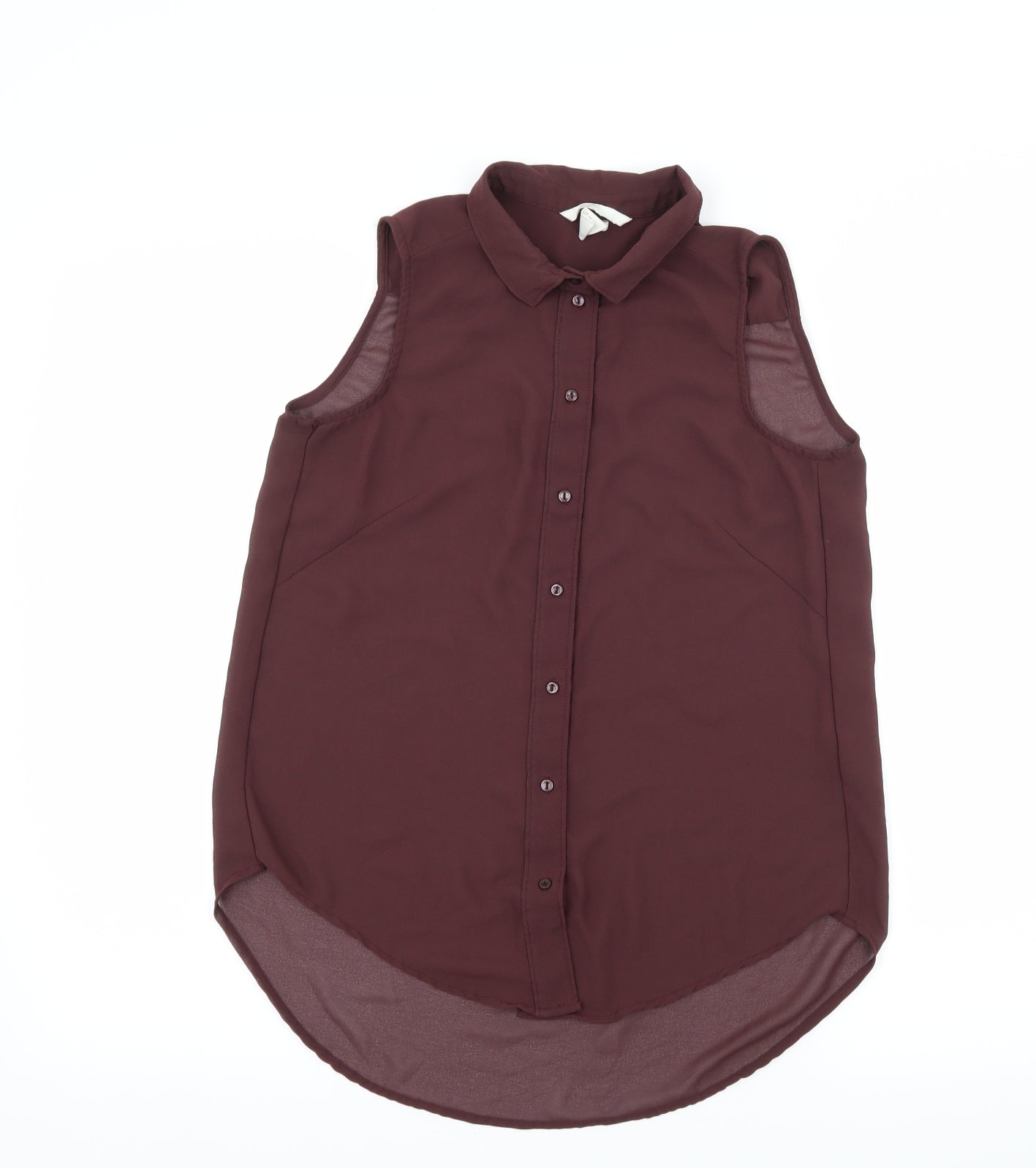 Womens UK Size 4 H&M Brown Basic Blouse