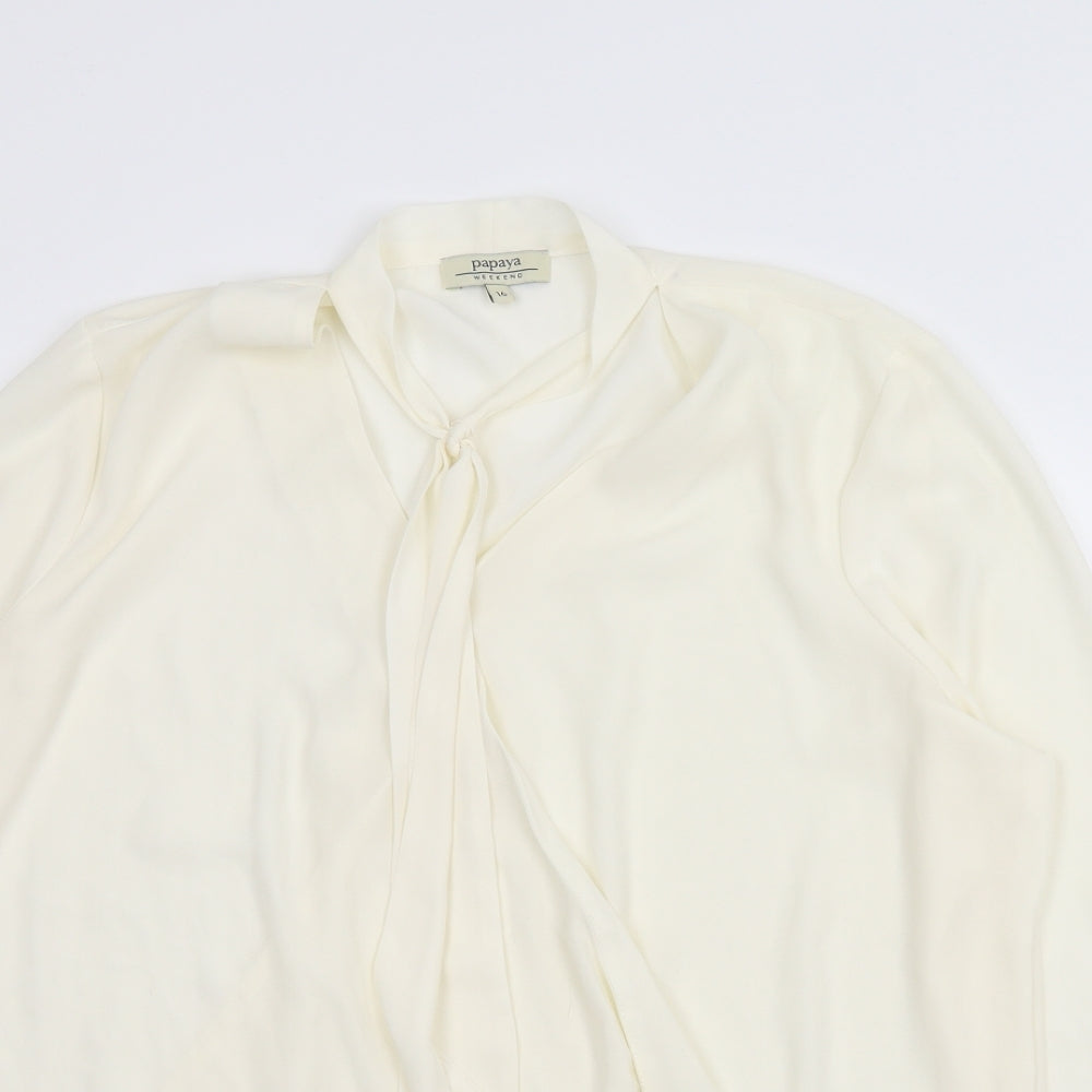 Papaya Womens Beige   Basic Blouse Size 16