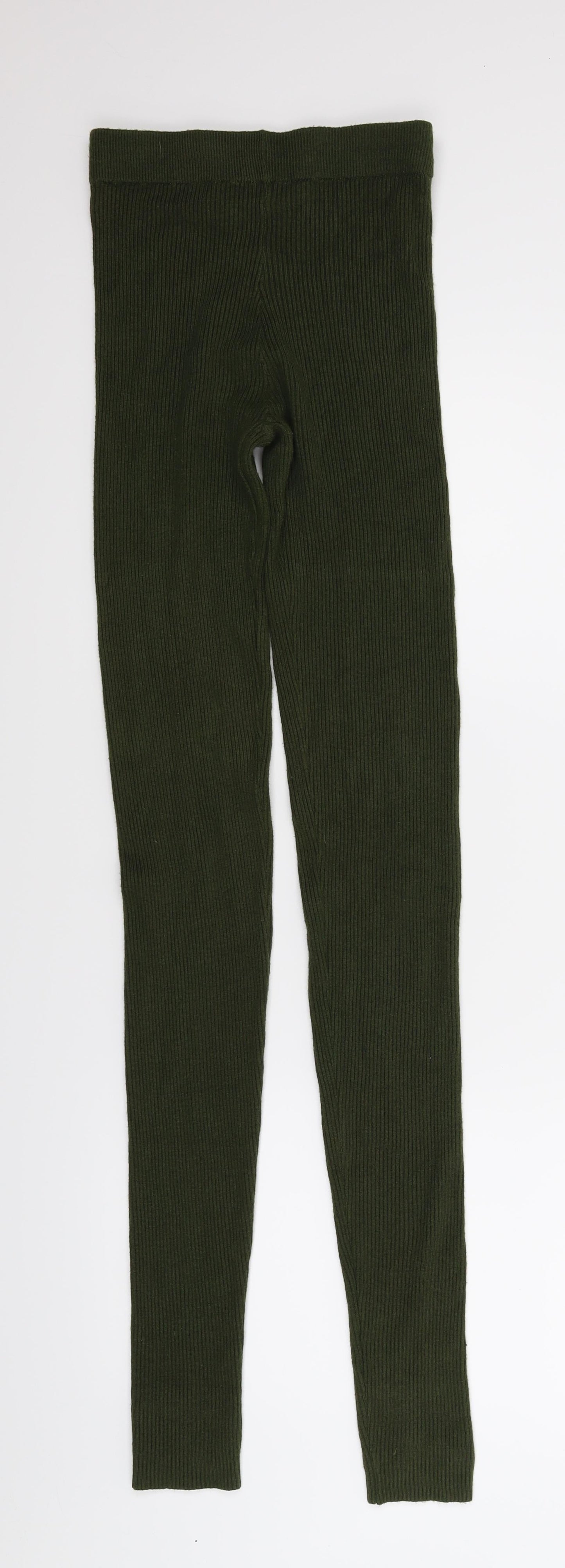 Emma & Ashley Womens Green  Corduroy Jegging Leggings Size S L32 in