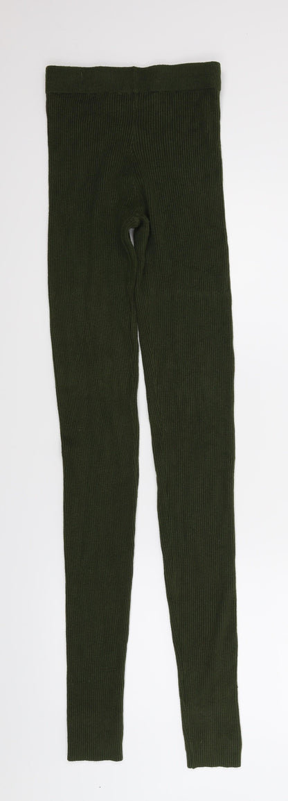 Emma & Ashley Womens Green  Corduroy Jegging Leggings Size S L32 in
