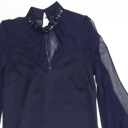 Lipsy Womens Blue   Tunic Blouse Size 10