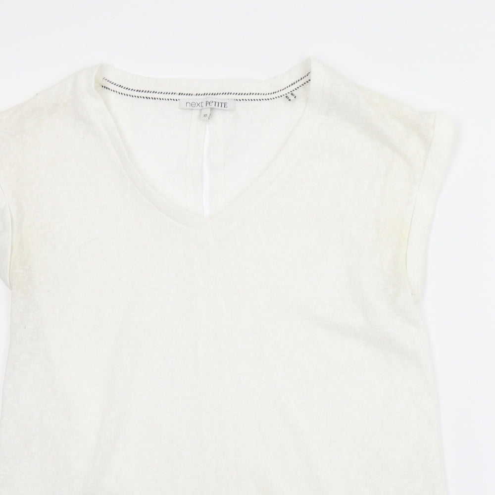 Womens UK Size 10 NEXT White Basic Blouse