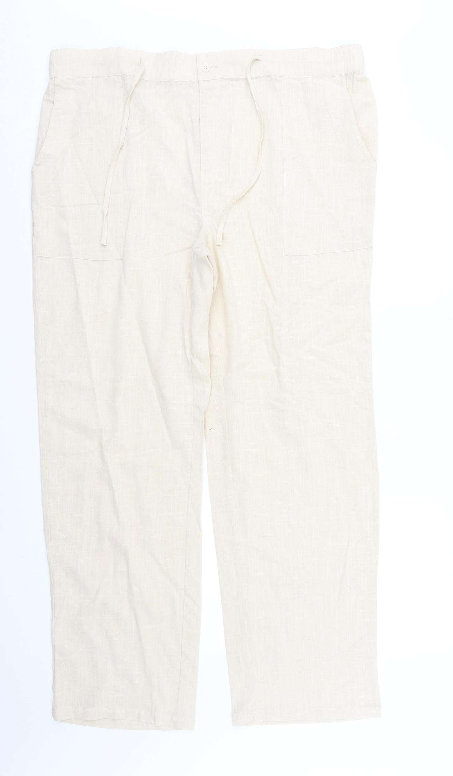 Womens UK Size 42 in Preworn Regular Fit  Beige Trousers
