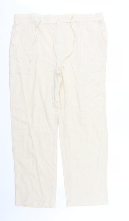 Womens UK Size 42 in Preworn Regular Fit  Beige Trousers