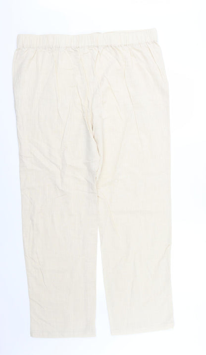 Womens UK Size 42 in Preworn Regular Fit  Beige Trousers