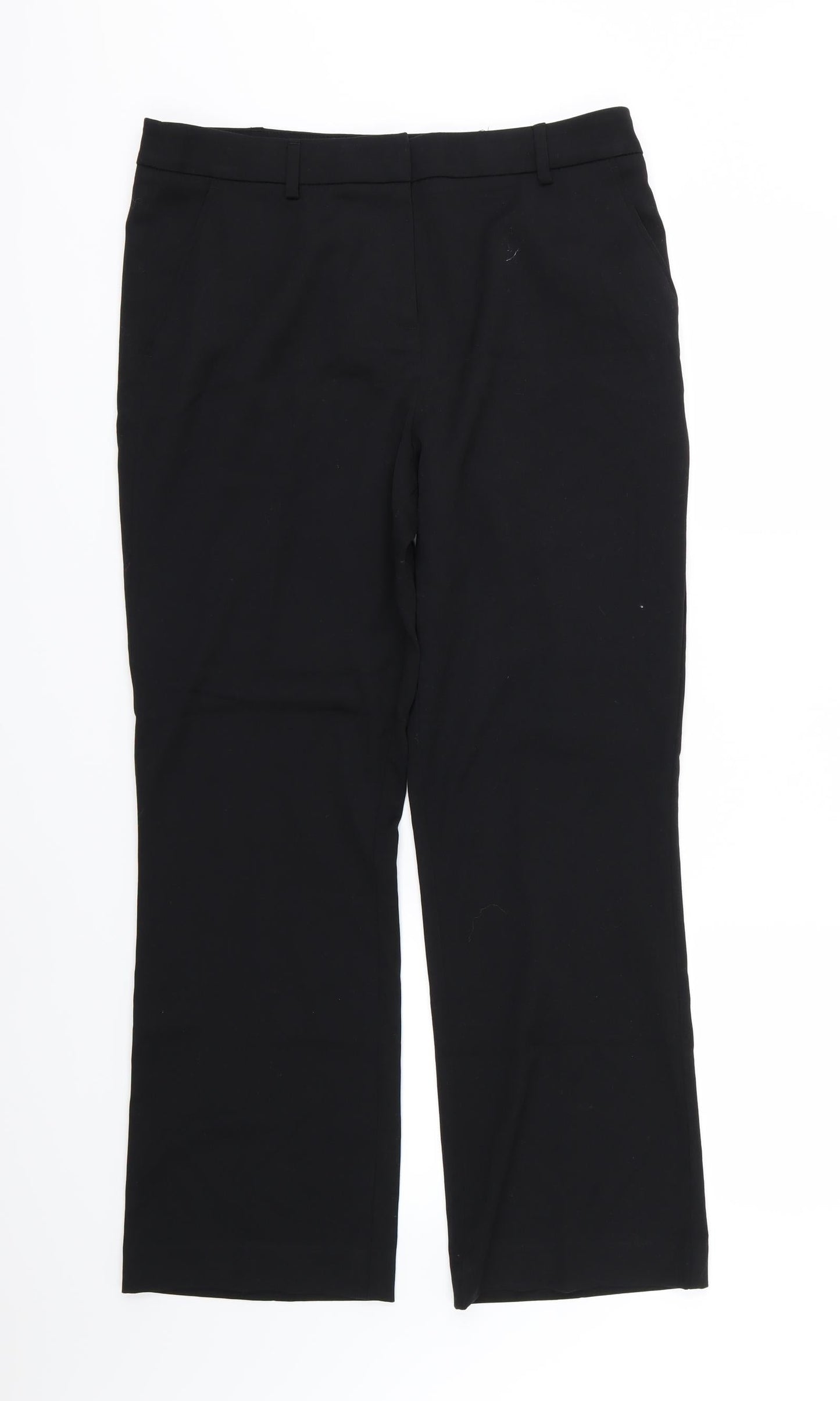 TU Womens Black  Rayon Trousers  Size 14 L28 in