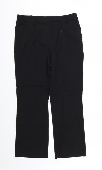 TU Womens Black  Rayon Trousers  Size 14 L28 in